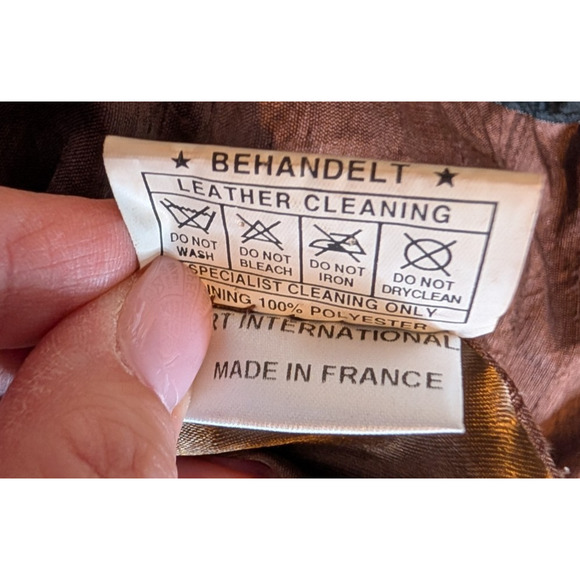 VTG Rizal Neiman Marcus Brown Leather Whip Stich Boho Western Blazer Medium Wmns - Picture 10 of 10